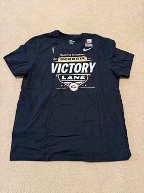 NEW Nike Georgia Bulldogs Black 2021 National Champions Football CFP Shirt NWT